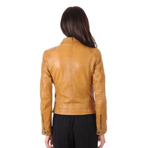 Slim-Fit fermetures éclair Bomber-Outwear nouveau Style de mode femmes coton respirant moto Bomber Biker marron cuir vestes 2026 - Product Image 2