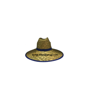 Sombrero de Paja Rafia Natural Ligero Sombreros de Moda para Viajes Vacaciones Playa Verano Uso Vietnam - Product Image 1