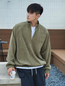 Sweat-shirt unisexe à col montant zippé, coupe classique, épais, style streetwear décontracté, pour l'hiver, avec broderie et impression numérique - Product Image 6