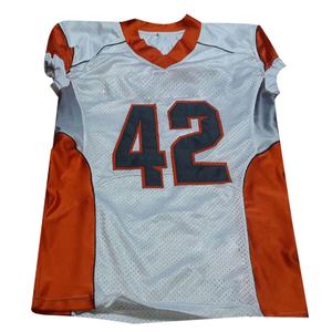 เสื้อฟุตบอลอเมริกันแบบขายส่งสั่งทำได้สำหรับทีมผู้ใหญ่ทุกเพศ ระบายอากาศได้ดี แขนสั้น ไซส์ใหญ่ รับผลิตแบบ OEM ODM - Product Image 3