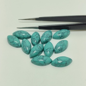 Piedra Preciosa Suelta de Howlite Turquesa en Forma de Marquesa para Diseñadores de Joyas, Fabricación de Anillos y Colgantes, Artesanía Hecha a Mano, Suministro al por Mayor - Product Image 3