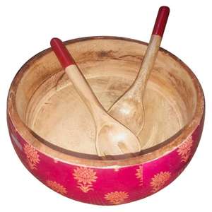 Tazón de madera ecológico de alta calidad, hecho de madera maciza, duradero y reutilizable para cocina, comedor y uso doméstico, procedente de la India. - Product Image 6