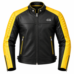 Men's Custom Branded Cafe <b>Racer</b> Style Genuine Leather Motorcycle <b>Jacket</b> Deep Green Breathable Eco-Friendly Winter OEM ODM - Product Image 3