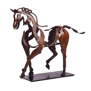 Sculpture de cheval en bois d'acajou artisanale |   Figurines en bois en gros d'Inde - Product Image 1