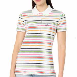 <b>Women's</b> Cotton <b>Polo</b> <b>Top</b> Solid Pattern Short Sleeve Breathable Casual Knitted Shirt Button Up Summer Wear 2026 - Product Image 4