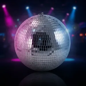 Jumbo Silver Disco <b>Ball</b> with Hanging Ring for Easy Installation Huge <b>Mirror</b> <b>Ball</b> Reflective Mosaic Party Decoration Event Venue - Product Image 5