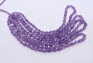 Perles en améthyste naturelle africaine facettées en forme de goutte 5x7-7x9 MM, perles en améthyste en forme de larme, 16 pouces, gouttes d'améthyste - Product Image 3