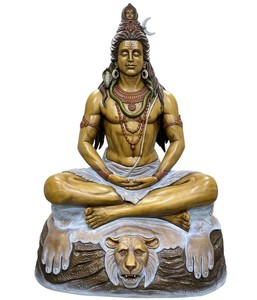 Estatua Grande de Resina del Dios Shiva en Meditación, 48 Pulgadas |   Mahadev Sentado, Ídolo Nirmala, Artesanía, Diseño Art Deco para el Hogar y la Oficina - Product Image 3