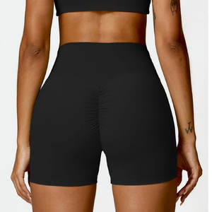 Pantalones cortos de yoga para levantar glúteos, pantalones tres cuartos para mujer, color nude melocotón, para correr, deportivos, de secado rápido, antiadherentes - Product Image 2