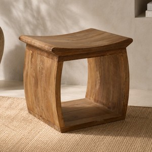 Modern Scandinavian Handmade Solid Teak <b>Wood</b> <b>Stool</b> Natural Finish Stable Structure Home Furniture Living Room Apartment Use - Product Image 1