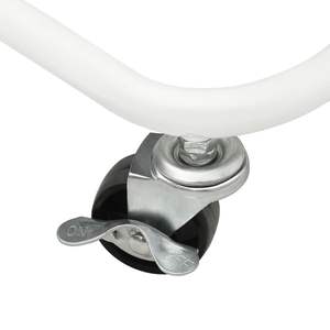 Chariot de cuisine blanc à 3 niveaux 16,5"x13,8"x33,5" en fer et ABS - Product Image 6