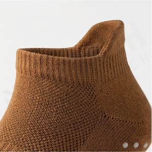 Ankle <b>Socks</b> Solid Brown Cotton Bamboo Fiber Breathable Knitted Casual Daily Wear Adult Autumn Season - Product Image 4