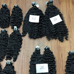 Extensions de cheveux humains bouclés birmans à double trame, couleur naturelle, densité complète, mèche de cheveux bruts - Product Image 5