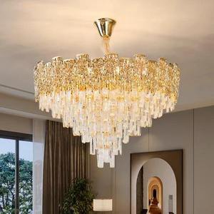 Lámpara de Araña de Cristal de Diseño de Lujo con Recubrimiento Dorado para Proyectos de Iluminación Interior de Villas y Mansiones de Lujo al Mejor Precio - Product Image 1