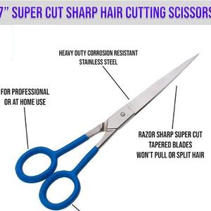 Ciseaux de barbier professionnels Super Cut Sharp, ciseaux de coupe de cheveux professionnels pour hommes et femmes, prise en main douce et facile, acier inoxydable - Product Image 6