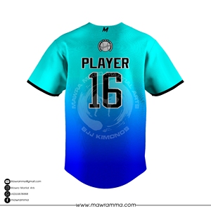 Camiseta de Béisbol Personalizada MAWRA con Degradado Azul, Sublimada, de Secado Rápido, con Botones, Uniforme de Equipo Transpirable para Hombres y Mujeres - Product Image 6