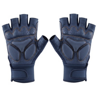 Gants demi-doigts unisexes en cuir antidérapants, respirants et légers avec logo personnalisé SAAR INDUSTRIES pour le cyclisme et le fitness