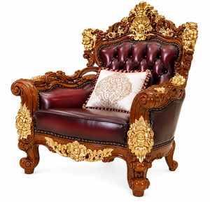 Ensemble de canapés capitonnés de style provincial français pour villas, canapé 5 places en cuir véritable européen capitonné pour la décoration intérieure du salon - Product Image 4