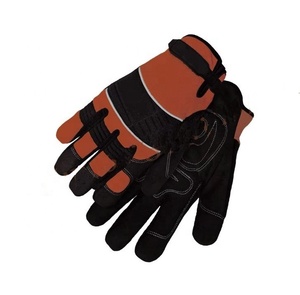 ถุงมือช่างหนังสังเคราะห์พร้อมถุงมือป้องกันแรงกระแทกฝ่ามือและถุงมือไฟฟ้าแบบบุนวม - Product Image 3