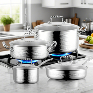 Classic Woks <b>Set</b> With Professional Cooking Style Durable Construction Spacious Cooking Area Comfortable Handles - Product Image 2
