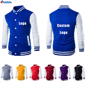 Chaqueta Varsity Bobbin de Alta Calidad, Personalizada, Ecológica, con Revestimiento Frontal Cortavientos, Gruesa, con Mangas de Cuero y Lana, Informal, para Invierno - Product Image 3