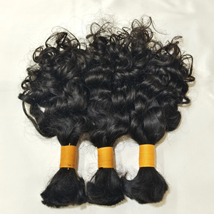 Vente en gros de cheveux humains indiens en vrac pour tresses, 14 pouces, texture bouclée, qualité naturelle, fournisseurs et fabricants de confiance en provenance d'Inde - Product Image 2