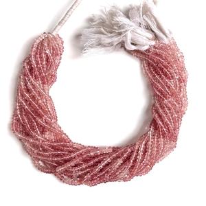 Natural Pink <b>Strawberry</b> Quartz Beads Strand AAA <b>Strawberry</b> Quartz Rondelle Beads 4.5-5mm Genuine Rondelle Gemstone Beads 13 Inch - Product Image 1