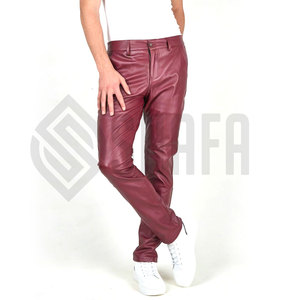 Best Supplier Genuine Leather Best Quality Men's Leather Pants Fashion Wear Premium Quality Men's Leather Pants - Product Image 5