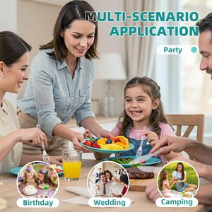 <b>Plastic</b> Silverware Heavy Duty Disposable Clear Cutlery Forks Spoons Knives for Parties Picnics Wedding Events Gatherings Daily - Product Image 4