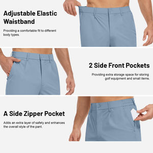 Nouveaux pantalons de golf respirants coupe-vent pour hommes, pantalons de golf personnalisés, pantalons extensibles 4 directions, coupe régulière, pantalons légers - Product Image 5