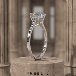 Cushion Cut Diamond Solitaire Engagement Ring in White Gold Classic Minimal <b>Bridal</b> Ring Elegant Luxury Proposal Jewelry - Product Image 4