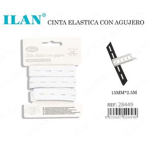 Bande élastique Ilan avec œillets 15 mm x 2,5 m pour usage vestimentaire - Product Image 3