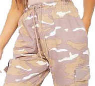 Pantalon cargo en polaire uni pour femme, taille haute élastique, fermeture éclair, coupe droite, longueur intégrale, décontracté, hiver, vêtement de travail, polyester et coton - Product Image 2