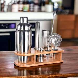 Ensemble de bar en acier inoxydable plaqué nickel et or rose de luxe avec logo personnalisé - Product Image 4