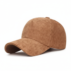 Gorra de Béisbol de Pana Lisa de 6 Paneles con Logotipo Personalizado OEM para Hombre y Mujer, de Alta Calidad, con Visera Curva, de Fabricante Vietnamita - Product Image 1