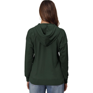 Sweat-shirts épais et chauds pour femmes, à capuche, avec broderie et impression sur le devant, vêtements décontractés en polaire polyester/coton, logo personnalisé - Product Image 2