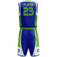 Ensemble de maillots de basket Eagles 23, uniforme sans manches sublimé, bleu, vert, blanc, évacuant l'humidité, unisexe pour adulte