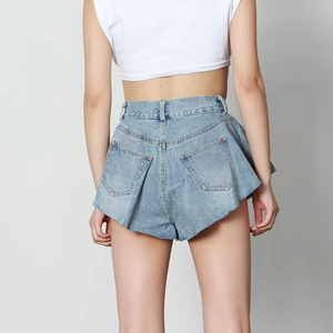 Shorts de Mezclilla Miarma & Co para Mujer, Nueva Colección 2022, Cintura Alta, Corte Regular, Casual, Sexy, Pierna Ancha, Desgastados, Cierre de Botones - Product Image 2