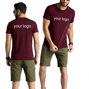 T-shirt en coton et polyester pour homme, 180 GSM, jersey, col rond, impression sérigraphique personnalisée, marque privée - Product Image 1