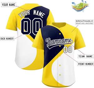 Camiseta de Béisbol Personalizada al por Mayor, Jersey Transpirable con Cuello en V, Uniforme Masculino, Opción de Talla Grande, Jersey de Béisbol Sublimado para Equipos - Product Image 2