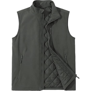 custom puffer vest warm quilted equestrian <b>gilets</b> casual winter outerwear clothes padded waistcoat men's <b>softshell</b> vests - Product Image 1