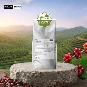 Café moulu Arabica de noix de coco vietnamien 1kg Torréfaction moyenne Préparation traditionnelle Phin Vente en gros OEM - Product Image 5