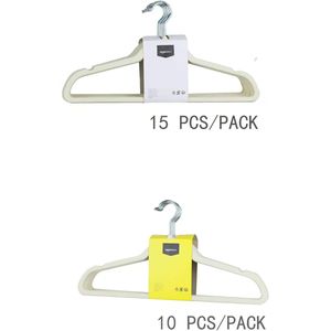 Confezione da 100 Grucce Antiscivolo Salvaspazio Avorio/Beige per Abiti e Organizzazione Armadio - Product Image 3