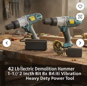 Martillo Demoledor Eléctrico de 42 Lb, Broca Hexagonal de 1-1/8 Pulgadas, Antivibración, Alta Resistencia, 12000 RPM, Potencia de Impacto de 1500W, 180mm de Capacidad de Perforación - Product Image 2