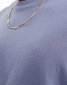 T-shirt court épais décontracté à imprimé personnalisé, coupe oversize, style streetwear, tricoté pour homme, idéal pour l'été - Product Image 2