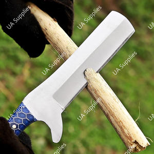 Cuchillo de acero inoxidable OEM al por mayor, de grado industrial, afilado como una navaja, tipo Bull Cutter, para vaqueros y ranchos, de hoja fija, para camping, con mango de panal - Product Image 4