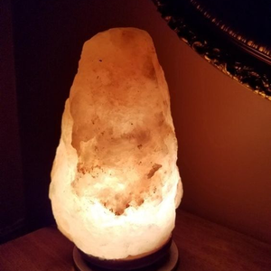 Auténtica Lámpara de Sal del Himalaya Blanca, Luz Nocturna de Cristal Natural para Decoración de Habitaciones, Purificador de Aire, Luz Ambiental, Regalo para el Hogar - Product Image 2