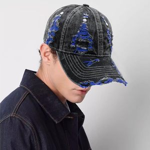 Premium Vintage Baseball Cap Distressed Cotton Adjustable Sports Cap Custom Fashion Distressed <b>Dad</b> <b>Hat</b> - Product Image 2