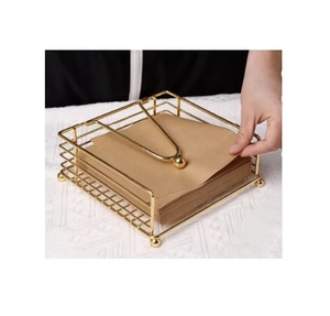Elegant <b>Iron</b> Napkin Basket For Festive Occasions Perfect For Decorative Use In Parties And Family Dinners - Product Image 1