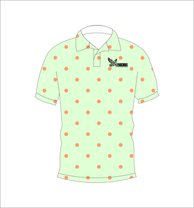 เสื้อโปโลผู้ชายแบบสั่งทำพิเศษ สีเขียวมิ้นท์ลายจุด สำหรับกอล์ฟ ระบายเหงื่อได้ดี แขนสั้น ประสิทธิภาพสูง ผู้ผลิต OEM - Product Image 1